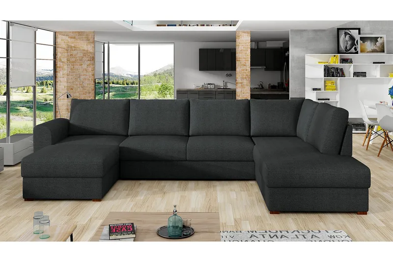 Wilma 6-sits Bäddsoffa - Antracit - Möbler - Soffa - Bäddsoffa - Bäddsoffa divan