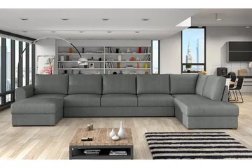 Wilma 6-sits Bäddsoffa - Grå - Möbler - Soffa - Bäddsoffa - Bäddsoffa divan