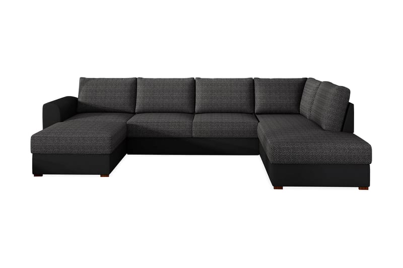 Wilma 6-sits Bäddsoffa - Mörkgrå/Svart - Möbler - Soffa - Bäddsoffa - Bäddsoffa divan