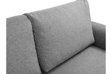 Wilma 6-sits Bäddsoffa med Schäslong i Tyg med Konstläderunderrede - Mellangrå - Möbler - Soffa - Bäddsoffa - Bäddsoffa divan