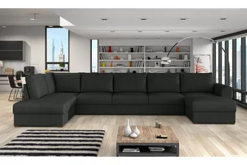 Wilma 6-sits Bäddsoffa - Svart - Möbler - Soffa - Bäddsoffa - Bäddsoffa divan