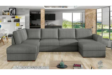 Wilma 6-sits Divan Höger Bäddsoffa 305 cm - Grå - Möbler - Soffa - Bäddsoffa - Bäddsoffa divan