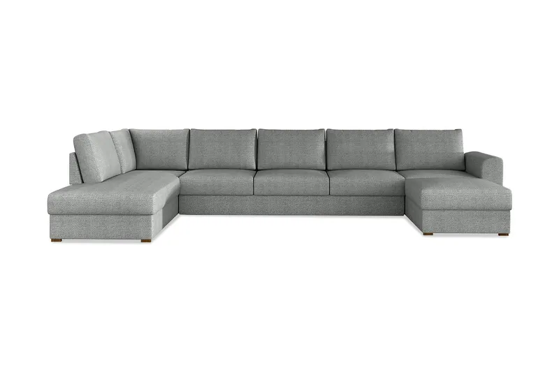 Wilma Bäddbar Längsbäddad Bäddsoffa 141x340 cm med Förvaring i Tyg - Grå - Möbler - Soffa - Bäddsoffa - Bäddsoffa divan