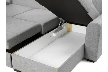 Wilma Hörnsoffa Vänster - Grå/Vit - Möbler - Soffa - Bäddsoffa - Bäddsoffa divan