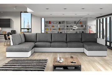 Wilma Hörnsoffa Vänster - Grå/Vit - Möbler - Soffa - Bäddsoffa - Bäddsoffa divan