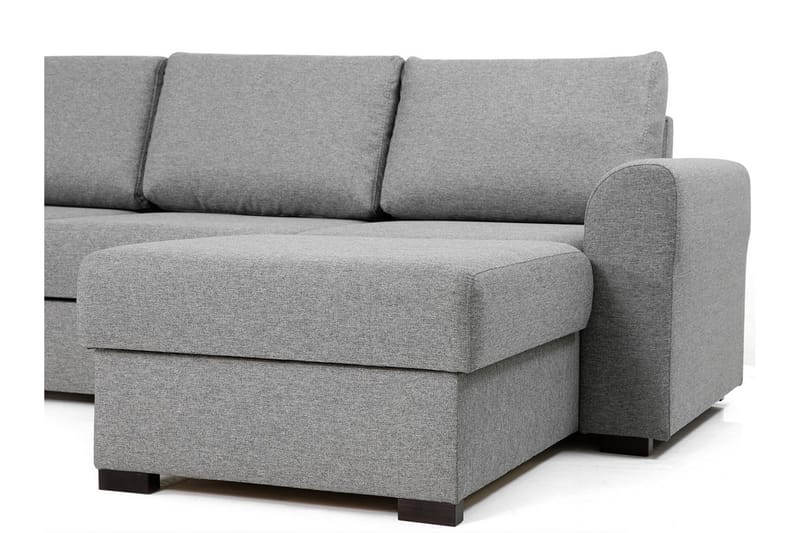 Wilma Stor 6-sits U-formad Bäddsoffa med Förvaring - Svart - Möbler - Soffa - Bäddsoffa - Bäddsoffa divan