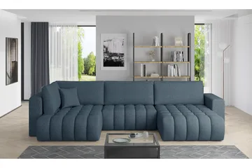 Yorktown U-bäddsoffa Divan Höger - Blå - Möbler - Soffa - Bäddsoffa - Bäddsoffa divan