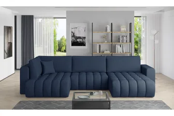 Yorktown U-bäddsoffa Divan Höger - Blå - Möbler - Soffa - Bäddsoffa - Bäddsoffa divan