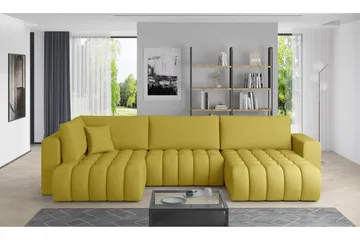 Yorktown U-bäddsoffa Divan Höger - Gul - Möbler - Soffa - Bäddsoffa - Bäddsoffa divan
