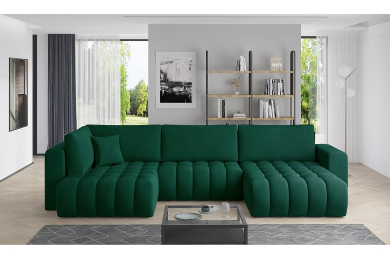 Yorktown U-bäddsoffa Divan Höger - Gul - Möbler - Soffa - Bäddsoffa - Bäddsoffa divan