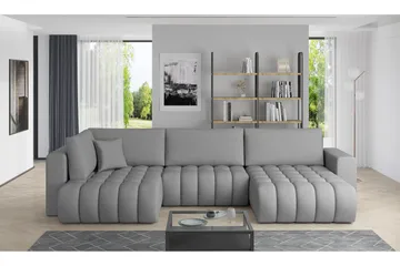 Yorktown U-bäddsoffa Divan Höger - Svart - Möbler - Soffa - Bäddsoffa - Bäddsoffa divan