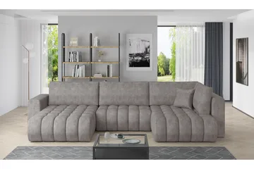Yorktown U-bäddsoffa Divan Vänster - Grå - Möbler - Soffa - Bäddsoffa - Bäddsoffa divan