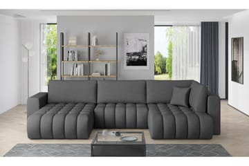 Yorktown U-bäddsoffa Divan Vänster - Grå - Möbler - Soffa - Bäddsoffa - Bäddsoffa divan