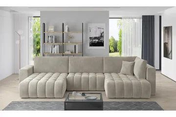 Yorktown U-bäddsoffa Divan Vänster - Ljusbeige - Möbler - Soffa - Bäddsoffa - Bäddsoffa divan
