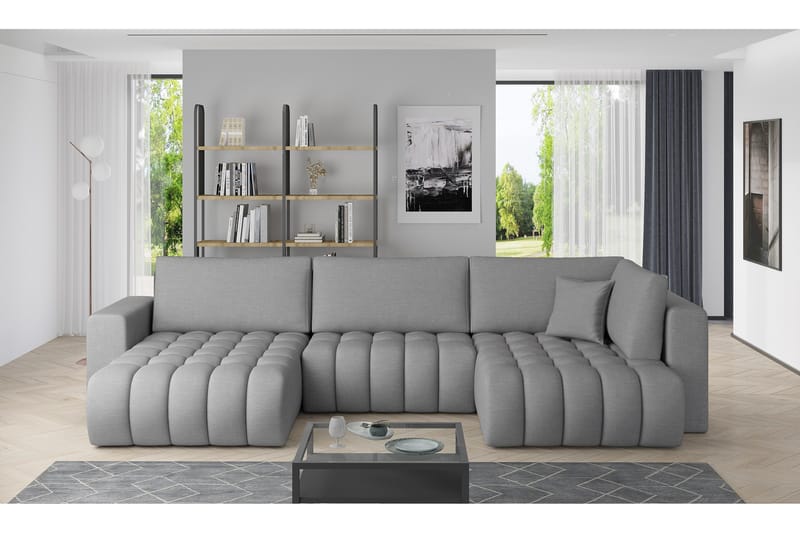 Yorktown U-bäddsoffa Divan Vänster - Ljusgrå - Möbler - Soffa - Bäddsoffa - Bäddsoffa divan