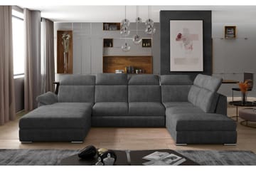 Zoana U-Bäddsoffa Vänster - Grå - Möbler - Soffa - Bäddsoffa - Bäddsoffa divan