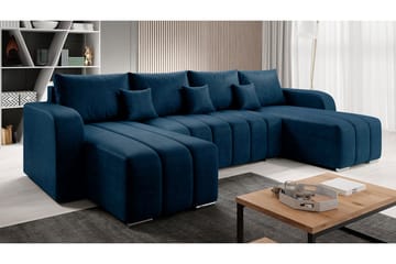 Zulueta 8-sits Bäddsoffa Höger - Blå - Möbler - Soffa - Bäddsoffa - Bäddsoffa divan