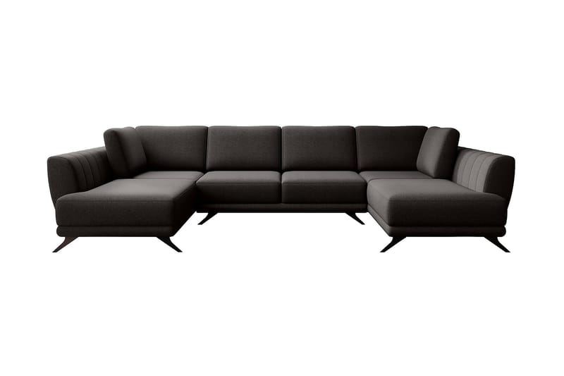 Bäddsoffa Dubbelschäslong Kazuma, Mörkbrun