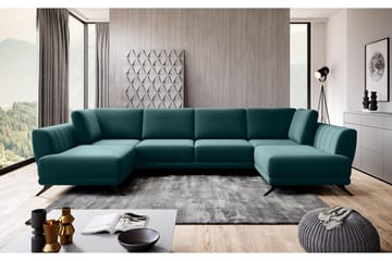 Bäddsoffa Dubbelschäslong Kazuma - Mörkgrön - Möbler - Soffa - Bäddsoffa - Bäddsoffa längsbäddad