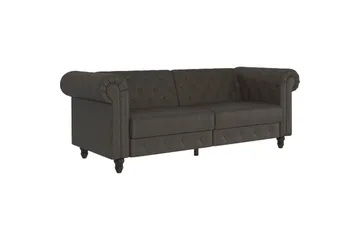 Bäddsoffa Felix 236x87x83 cm, Antracit, Mikrofiber/Trä/Metall