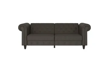 Bäddsoffa Felix 236x87x83 cm, Antracit, Mikrofiber/Trä/Metall - 236x87x83 cm, Antracit, Mikrofiber/Trä/Metall - Möbler - Soffa - Bäddsoffa - 3 sits bäddsoffa