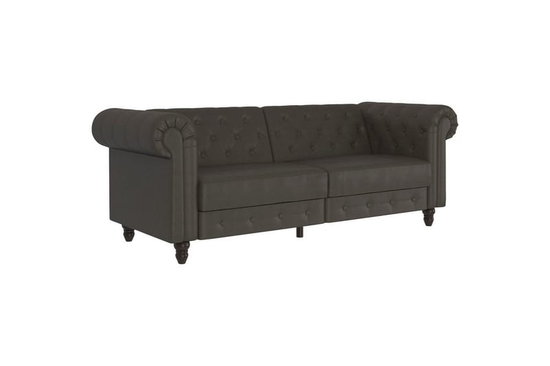 Bäddsoffa Felix 236x87x83 cm, Antracit, Mikrofiber/Trä/Metall - 236x87x83 cm, Antracit, Mikrofiber/Trä/Metall - Möbler - Soffa - Bäddsoffa - 3 sits bäddsoffa