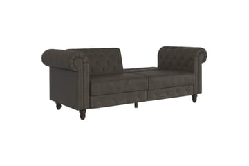 Bäddsoffa Felix 236x87x83 cm, Antracit, Mikrofiber/Trä/Metall - 236x87x83 cm, Antracit, Mikrofiber/Trä/Metall - Möbler - Soffa - Bäddsoffa - 3 sits bäddsoffa