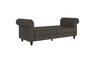 Bäddsoffa Felix 236x87x83 cm, Antracit, Mikrofiber/Trä/Metall - 236x87x83 cm, Antracit, Mikrofiber/Trä/Metall - Möbler - Soffa - Bäddsoffa - 3 sits bäddsoffa