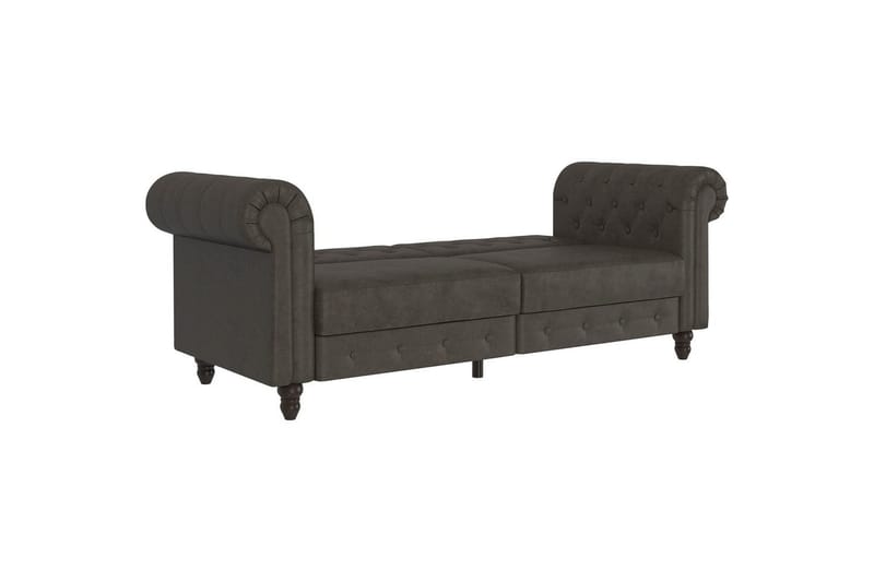 Bäddsoffa Felix 236x87x83 cm, Antracit, Mikrofiber/Trä/Metall - 236x87x83 cm, Antracit, Mikrofiber/Trä/Metall - Möbler - Soffa - Bäddsoffa - 3 sits bäddsoffa
