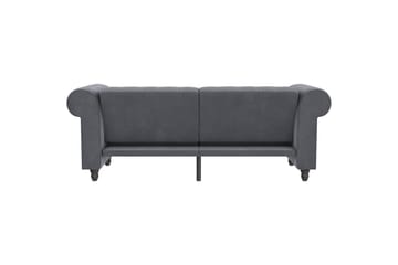 Bäddsoffa Felix 236x87x83 cm, Antracit, Sammet - 236x87x83 cm, Antracit, Sammet - Möbler - Soffa - Bäddsoffa - 3 sits bäddsoffa