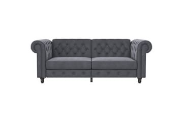 Bäddsoffa Felix 236x87x83 cm, Antracit, Sammet - 236x87x83 cm, Antracit, Sammet - Möbler - Soffa - Bäddsoffa - 3 sits bäddsoffa