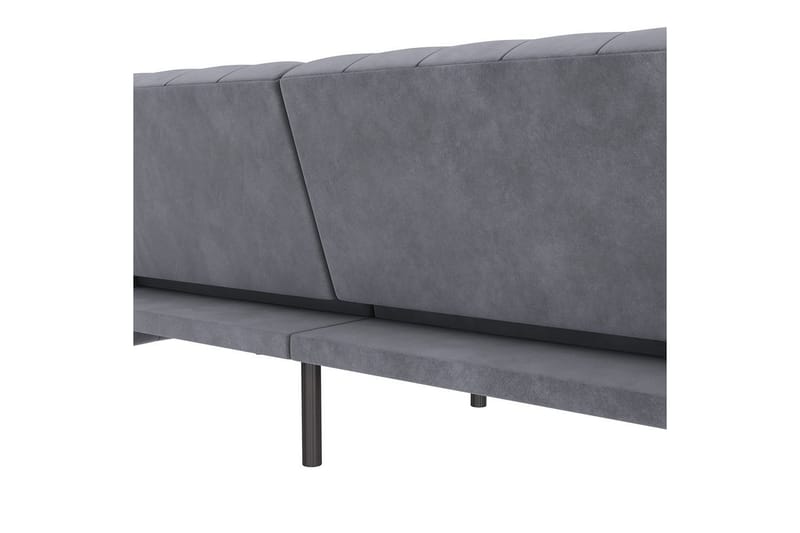 Bäddsoffa Felix 236x87x83 cm, Antracit, Sammet - 236x87x83 cm, Antracit, Sammet - Möbler - Soffa - Bäddsoffa - 3 sits bäddsoffa