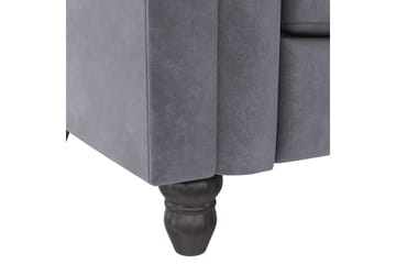 Bäddsoffa Felix 236x87x83 cm, Antracit, Sammet - 236x87x83 cm, Antracit, Sammet - Möbler - Soffa - Bäddsoffa - 3 sits bäddsoffa
