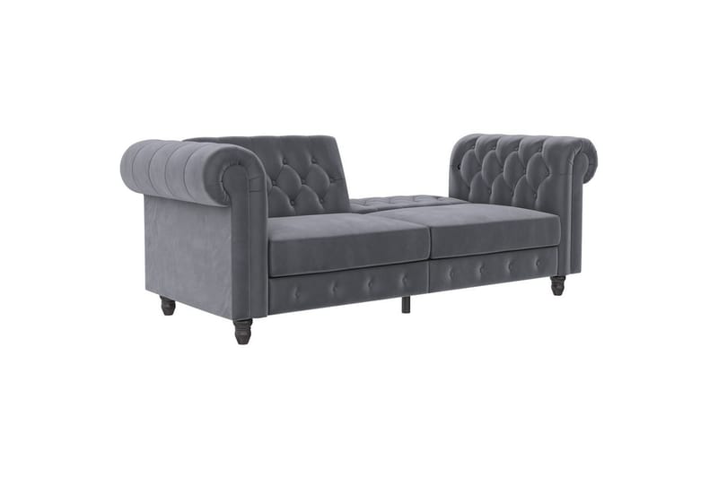 Bäddsoffa Felix 236x87x83 cm, Antracit, Sammet - 236x87x83 cm, Antracit, Sammet - Möbler - Soffa - Bäddsoffa - 3 sits bäddsoffa