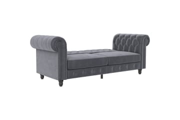Bäddsoffa Felix 236x87x83 cm, Antracit, Sammet - 236x87x83 cm, Antracit, Sammet - Möbler - Soffa - Bäddsoffa - 3 sits bäddsoffa