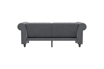Bäddsoffa Felix 236x87x83 cm, Antracit, Sammet - 236x87x83 cm, Antracit, Sammet - Möbler - Soffa - Bäddsoffa - 3 sits bäddsoffa