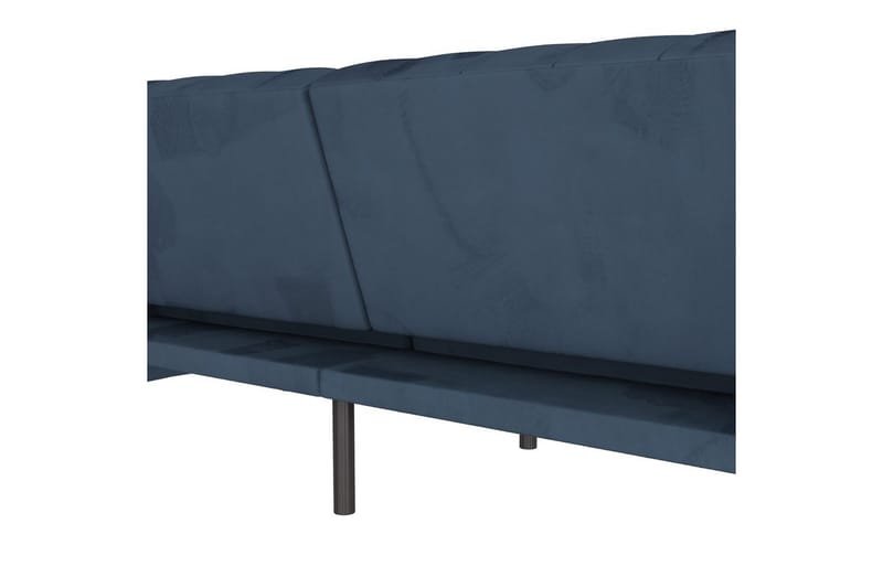 Bäddsoffa Felix 236x87x83 cm, Blå, Sammet - 236x87x83 cm, Blå, Sammet - Möbler - Soffa - Bäddsoffa - 3 sits bäddsoffa