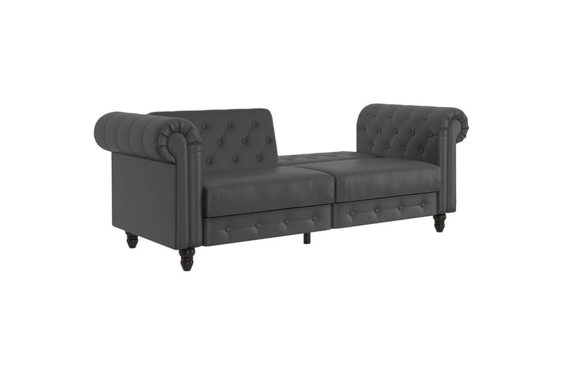 Bäddsoffa Felix 236x87x83 cm, Grå, PU/trä/metall - 236x87x83 cm, Grå, PU/trä/metall - Möbler - Soffa - Bäddsoffa - 3 sits bäddsoffa