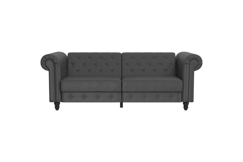 Bäddsoffa Felix 236x87x83 cm, Grå, PU/trä/metall - 236x87x83 cm, Grå, PU/trä/metall - Möbler - Soffa - Bäddsoffa - 3 sits bäddsoffa