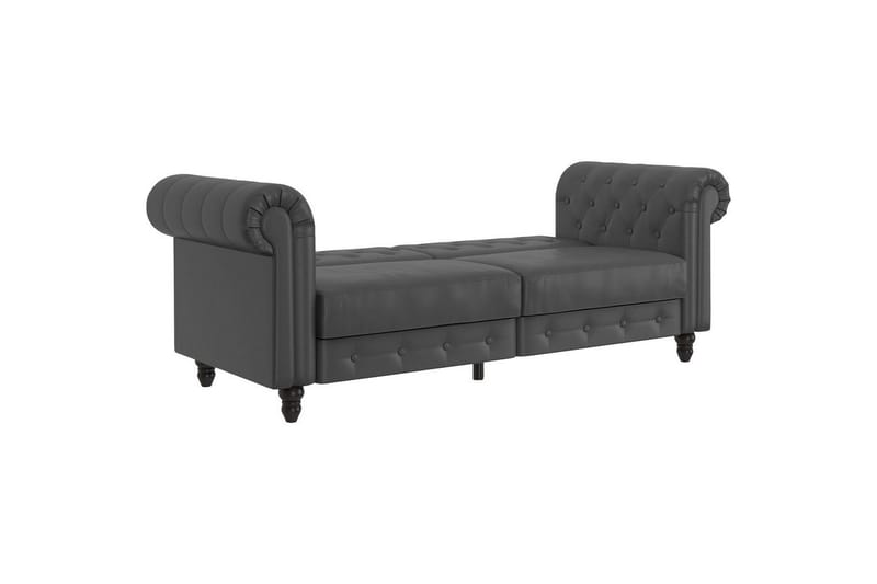 Bäddsoffa Felix 236x87x83 cm, Grå, PU/trä/metall - 236x87x83 cm, Grå, PU/trä/metall - Möbler - Soffa - Bäddsoffa - 3 sits bäddsoffa