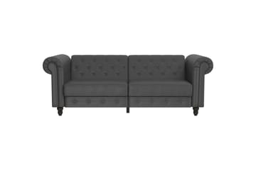 Bäddsoffa Felix 236x87x83 cm, Grå, PU/trä/metall - 236x87x83 cm, Grå, PU/trä/metall - Möbler - Soffa - Bäddsoffa - 3 sits bäddsoffa