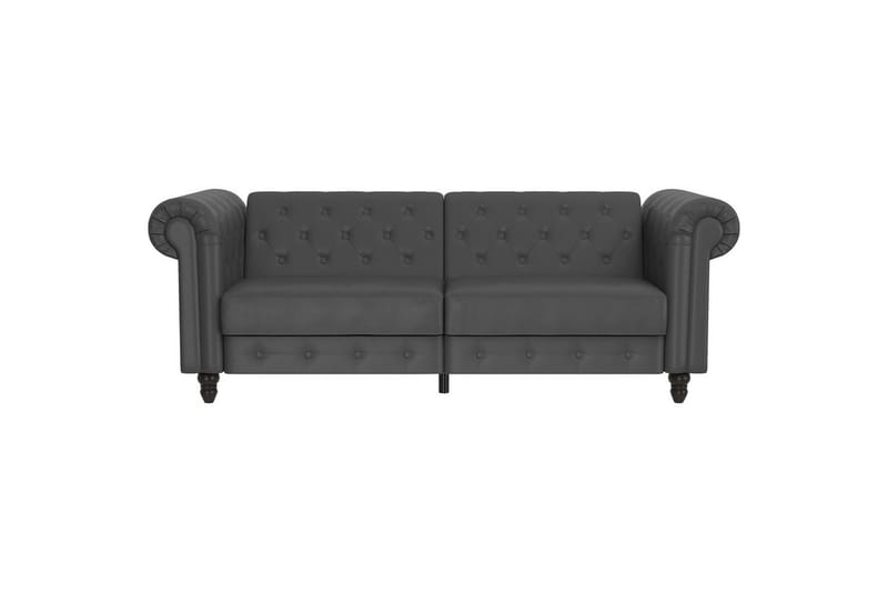 Bäddsoffa Felix 236x87x83 cm, Grå, PU/trä/metall - 236x87x83 cm, Grå, PU/trä/metall - Möbler - Soffa - Bäddsoffa - 3 sits bäddsoffa