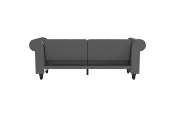 Bäddsoffa Felix 236x87x83 cm, Grå, PU/trä/metall - 236x87x83 cm, Grå, PU/trä/metall - Möbler - Soffa - Bäddsoffa - 3 sits bäddsoffa