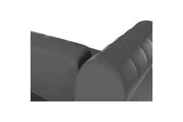 Bäddsoffa Felix 236x87x83 cm, Grå, PU/trä/metall - 236x87x83 cm, Grå, PU/trä/metall - Möbler - Soffa - Bäddsoffa - 3 sits bäddsoffa