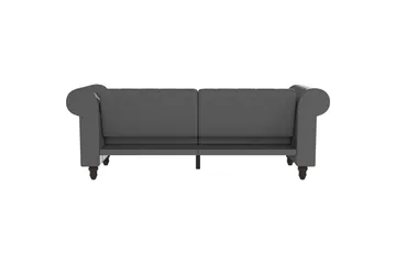 Bäddsoffa Felix 236x87x83 cm, Grå, PU/trä/metall - 236x87x83 cm, Grå, PU/trä/metall - Möbler - Soffa - Bäddsoffa - 3 sits bäddsoffa