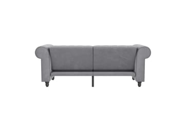 Bäddsoffa Felix 236x87x83 cm, Ljusgrå, Sammet - 236x87x83 cm, Ljusgrå, Sammet - Möbler - Soffa - Bäddsoffa - 3 sits bäddsoffa