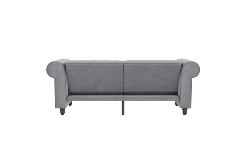 Bäddsoffa Felix 236x87x83 cm, Ljusgrå, Sammet - 236x87x83 cm, Ljusgrå, Sammet - Möbler - Soffa - Bäddsoffa - 3 sits bäddsoffa