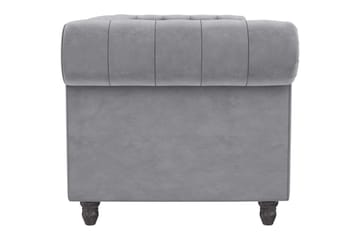Bäddsoffa Felix 236x87x83 cm, Ljusgrå, Sammet - 236x87x83 cm, Ljusgrå, Sammet - Möbler - Soffa - Bäddsoffa - 3 sits bäddsoffa