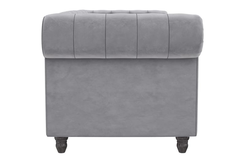 Bäddsoffa Felix 236x87x83 cm, Ljusgrå, Sammet - 236x87x83 cm, Ljusgrå, Sammet - Möbler - Soffa - Bäddsoffa - 3 sits bäddsoffa