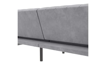 Bäddsoffa Felix 236x87x83 cm, Ljusgrå, Sammet - 236x87x83 cm, Ljusgrå, Sammet - Möbler - Soffa - Bäddsoffa - 3 sits bäddsoffa